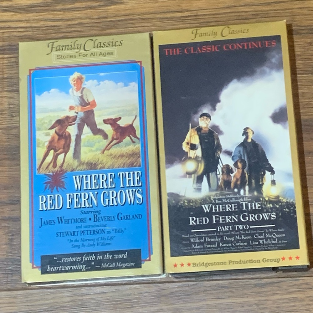 Where the Red Fern Grows VHS Bundle Part 1 & 2